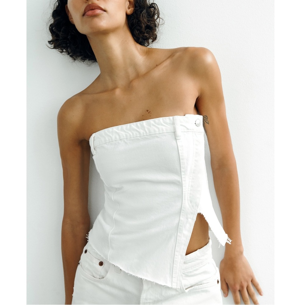 Zara DENIM TRF CORSET TOP